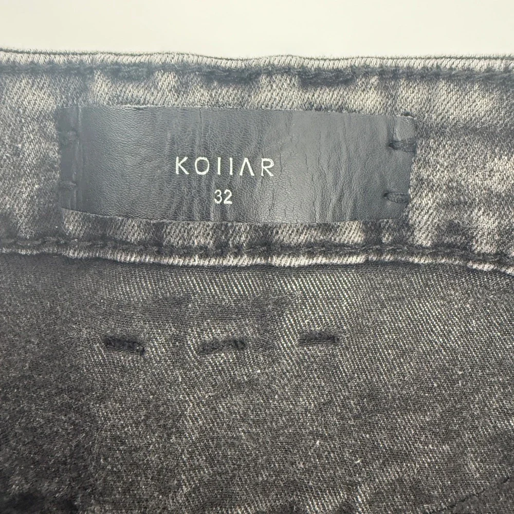 Kollar 203 Rockstars Old School Grey Acid Wash Skinny Jeans Mens 32 Distressed